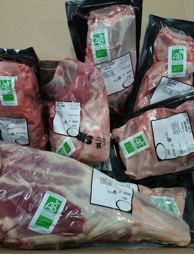 colis de viande d'agneau bio