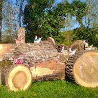 Chasse aux oeufs de Pâques à la ferme